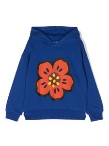 Kenzo Kids hoodie en coton à patch Boke Flower - Bleu