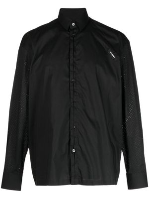 LES HOMMES chemise à patch logo - Noir