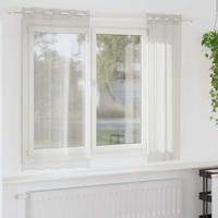 VidaXL Voile gordijn met gordijnen 2 pcs crème 175 x 140 cm polyester