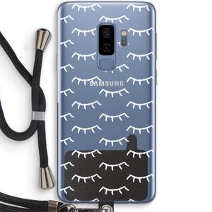 Wimpers: Samsung Galaxy S9 Plus Transparant Hoesje met koord