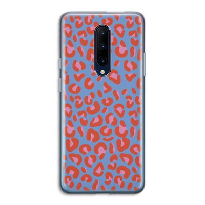 Leopard blue: OnePlus 7 Pro Transparant Hoesje