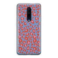 Leopard blue: OnePlus 7 Pro Transparant Hoesje