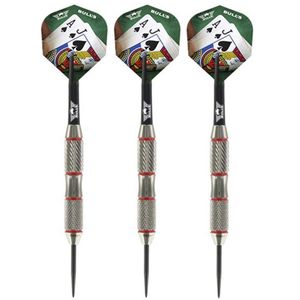 1x Set van 3 dartpijlen Blackjack Brass Red 23 grams