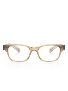 Oliver Peoples transparent rectangle-frame glasses - Vert