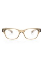 Oliver Peoples transparent rectangle-frame glasses - Vert - thumbnail