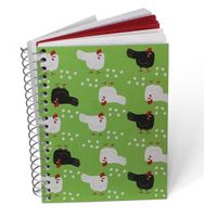 Arbos notitieboek ringband groen kippen A6 - thumbnail