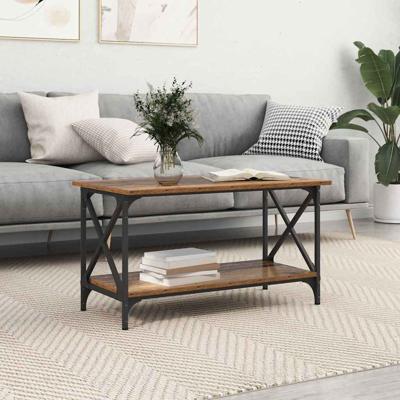 Salontafel Oud hout 80 x 45 x 45.5 cm Bewerkt hout