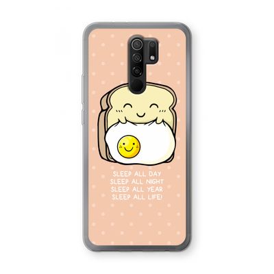 Sleep All Day: Xiaomi Redmi 9 Transparant Hoesje