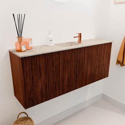 Toiletmeubel Mondiaz Joya Dlux | 100 cm | Meubelkleur Ruby | Faye wastafel Frappe Wasbak Midden | 1 kraangat