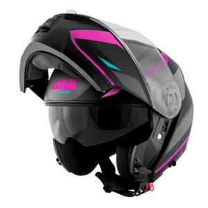 GIVI X.21 EVO F Number Mat Lady, Systeemhelm, Zwart-Titanium-Roze