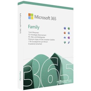 Microsoft Office 365 Family Volledige versie, 6 licenties Android, iOS, Mac, Windows Office-pakket