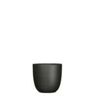 Bloempot Pot rond es/12 tusca 13 x 13.5 cm zwart mat Mica - Mica Decorations