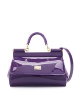 Dolce & Gabbana petit sac à main Sicily à fini verni - Violet