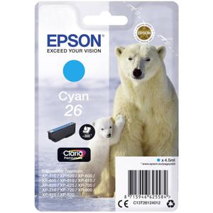 Epson Inktcartridge T2612, 26 Origineel Cyaan C13T26124012