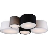 LED Plafondlamp Meerkleurig - 5x E27 Fitting - Aluminium Rond Design