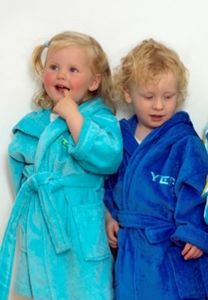 Yep kinderbadjas - capuchon badjas blauw - 4 jaar
