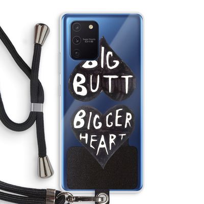 Big butt bigger heart: Samsung Galaxy Note 10 Lite Transparant Hoesje met koord
