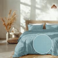 Dekbedovertrek Katoen Satijn Diamante Licht Blauw Ruiten 260x200 Cm Heckett Lane - Dekbed-Discounter.nl