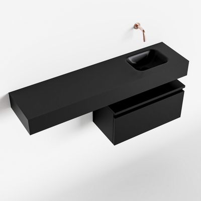 Toiletmeubel Mondiaz Andor | 120 cm | Meubelkleur Urban | Lex vrijhangend wastafel Urban Rechts | Zonder kraangat Toiletmeubel Mondiaz Andor | 120 cm | Meubelkleur Urban | Lex vrijhangend wastafel Urban Rechts | Zonder kraangat