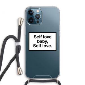 Self love: iPhone 12 Pro Max Transparant Hoesje met koord