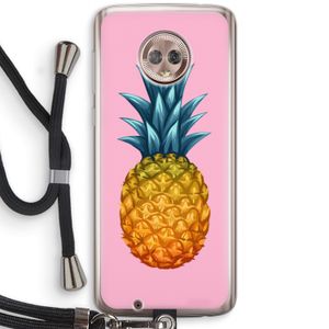 Grote ananas: Motorola Moto G6 Transparant Hoesje met koord