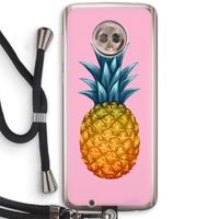 Grote ananas: Motorola Moto G6 Transparant Hoesje met koord