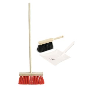 Kinder schoonmaak set 3-delig wit