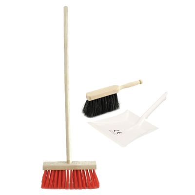 Kinder schoonmaak set 3-delig wit
