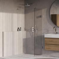 Brauer Void - Inloopdouche - Helder Glas - 50 x 200 cm - incl. Glascoating - Chroom