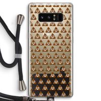Poop emoji: Samsung Galaxy Note 8 Transparant Hoesje met koord