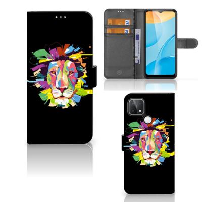 OPPO A15 Leuk Hoesje Lion Color OPPO A15 Leuk Hoesje Lion Color