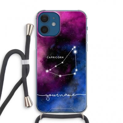 Sterrenbeeld - Donker: iPhone 12 mini Transparant Hoesje met koord