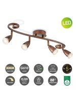 Home sweet home curl 4L LED opbouwspot ↔ 62 cm brons - thumbnail