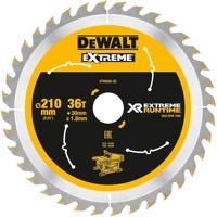 DeWALT Cirkelzaagblad voor Hout | Extreme Runtime | Ø 210mm Asgat 30mm 36T - DT99566-QZ
