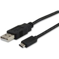 Equip 12888107 1m USB A USB C Zwart USB-kabel