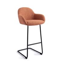 Jesper Home Barkruk 'Kushi' Arch Black, kleur Amber Autumn (zithoogte 77cm)