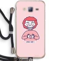 Hartje: Samsung Galaxy J3 (2016) Transparant Hoesje met koord Hartje: Samsung Galaxy J3 (2016) Transparant Hoesje met koord