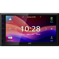 JVC Autoradio met scherm dubbel DIN Android Auto, Apple CarPlay, Aansluiting voor achteruitrijcamera, DAB+ tuner, Incl. afstandsbediening