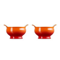 LE CREUSET - Heritage - Soepkom 0,60l Oranjerood set/2