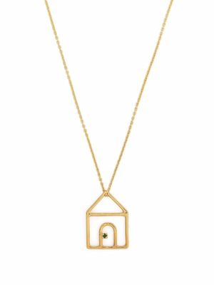 Aliita collier en or 9ct à pendentif orné d'émeraude