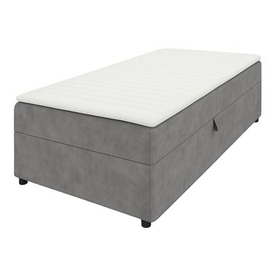 OP=OP Opberg Boxspring 70 x 200 (L) Velvet Grijs incl. Matras