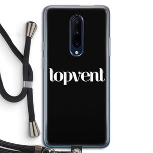 Topvent Zwart: OnePlus 7 Pro Transparant Hoesje met koord