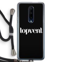 Topvent Zwart: OnePlus 7 Pro Transparant Hoesje met koord