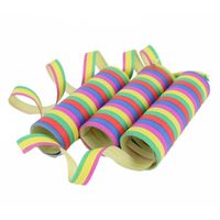 Serpentines - 3x rollen - gekleurde stroken mix - papier - feestartikelen - Serpentines - thumbnail