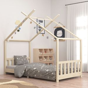 Kinderbedframe massief grenenhout 90x200 cm