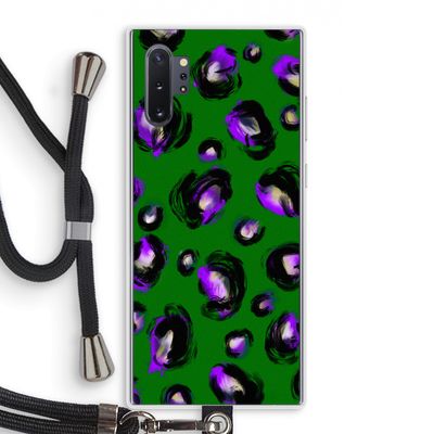 Green Cheetah: Samsung Galaxy Note 10 Plus Transparant Hoesje met koord