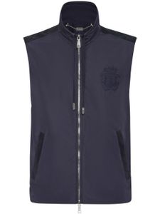 Billionaire gilet zippé à logo brodé - Bleu