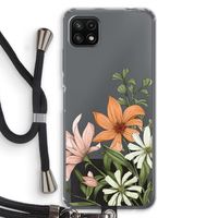 Floral bouquet: Samsung Galaxy A22 5G Transparant Hoesje met koord