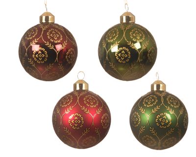Kerstbal glas d8cm a4 - Ksd