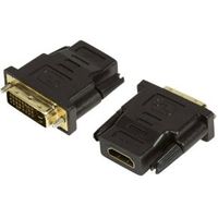 LogiLink HDMI to DVI Adapter HDMI 19-pin female DVI-D (24+1) male Zwart kabeladapter/verloopstukje - - thumbnail